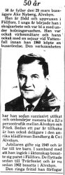 Nyberg Åke Älvsbyn 50 år 26 Mars 1975 PT