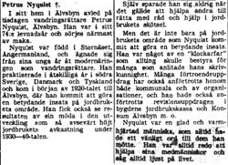 Nyquist Petrus Älvsbyn död 5  Aug 1954 NK