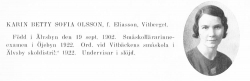Olsson-Eliasson Karin 19020919 Från Svenskt Porträttarkiv
