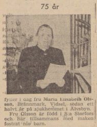 Olsson Maria Elisabeth Brännmark 75 år 1 mars 1962 nfl