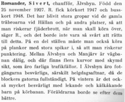 Rosander Sivert Älvsbyn Från boken Motorismen och dess män tryckt 1950