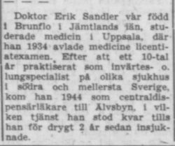 Sandler Erik Död 29 Juni 1957 PT b