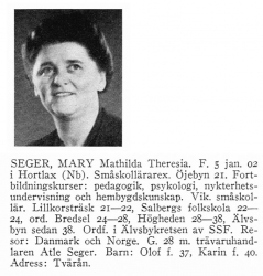 Seger Mary 19020105 Från Svenskt Porträttarkiv