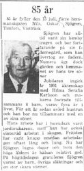 Sjögren Nils Oskar Timfors 85 år 12 Juli 1965 PT