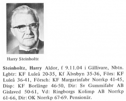 Steinholtz Harry 19041109 Från Svenskt Porträttarkiv b