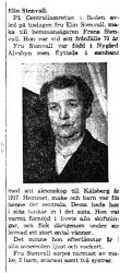 Stenvall Elin Kälsberg död 16  Maj 1959 NK