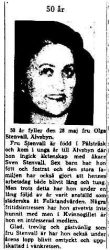 Stenvall Olga Älvsbyn 50 år 27 maj 1964 NK