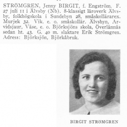 Strömgren-Engström Birgit 19110727 Från Svenskt Porträttarkiv