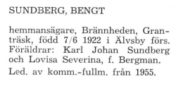 Sundberg Bengt Älvsby Landskommun 1957