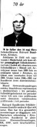 Sundkvist Halvard Älvsbyn 70 år 10 Maj 1975 PT