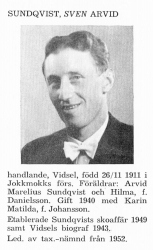 Sundqvist Sven 19111126 Från Svenskt Porträttarkiv