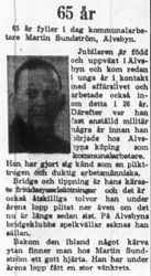 Sundström Martin Älvsbyn 65 år 14 okt 1965 PT