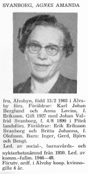 Svanborg Agnes 19030213 Från Svenskt Porträttarkiv