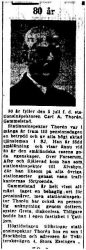 Thoren Karl A fd Älvsbyn 80 år 5 Juli 1949 Nk
