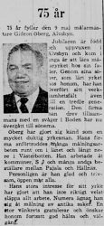 Öberg Gideon Älvsbyn 75 år 8 Maj 1965 PT