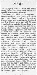 Öberg Idalia Älvsbyn 80 år 10 feb 1965 PT