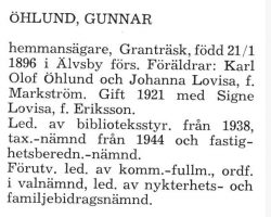 Öhlund Gunnar Älvsby Landskommun 1957