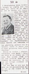 Öhman Ernst Elof Korsträsk 50 år 26 mars 1952 PT