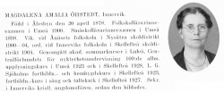 Öhstedt Magdalena 18780420 Från Svenskt Porträttarkiv