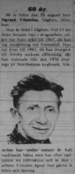Vikström Sigvard Sågfors 60 år 19 Aug 1972 NK