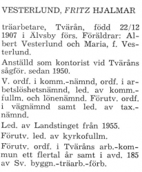 Westerlund Fritz Hjalmar Älvsby Landskommun 1957