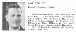 Wiklund Erik 1914 Från Svenskt Porträttarkiv