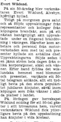 Wiklund Evert Älvsbyn 50 år 22 Maj 1951 Nk