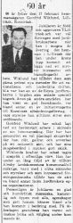 Wiklund Gottfrid Lillträsk 60 år 16 feb 1965 PT