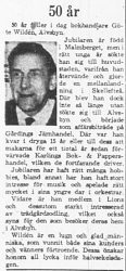 Wilden Göte Älvsbyn 50 år 16 Juni 1965 PT