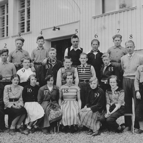 1953 skolklass i Lillkorsträsk
