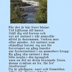 Dikt till Storforsen av Lars Berghagen.
