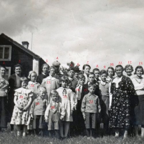 1936-37 skolavslutning i Teuger