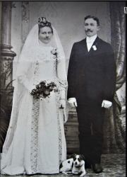 Brudparet Johan August Engström och Jenny Augusta Andersson