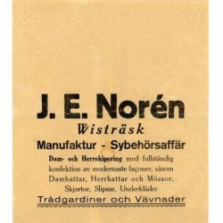 J.E. Norén Manufaktur Sybehörsaffär Wisträsk