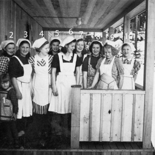 1944 skolkökskurs i Mejeriet Vistträsk